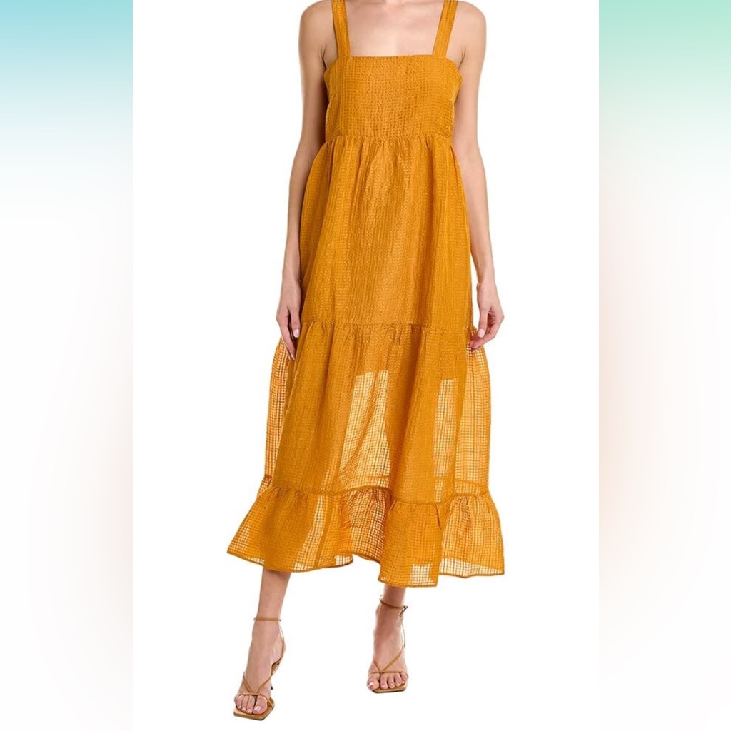 Marie Oliver Petra Dress In Mustard Yellow Size Small